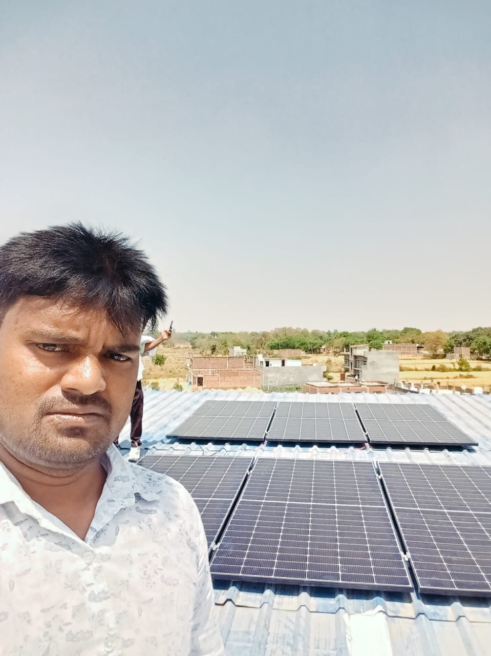 🏠 Chhat pe panel array — install complete